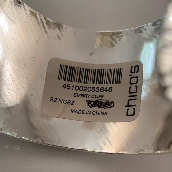 Chico’s Silver-tone Cuff Bracelet-NWT - Picture 3 of 6